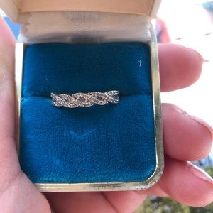 Vintage 10k Gold Diamond Baguette Wedding Ring